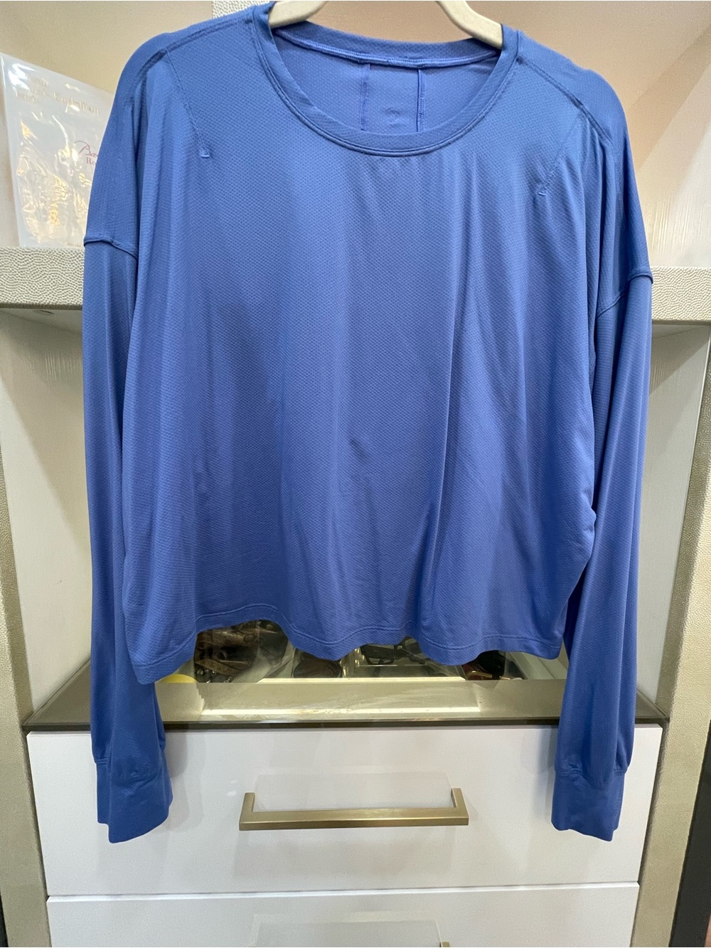 lululemon athletica Long-Sleeve Crew in Periwinkle lilac Blue Size 14